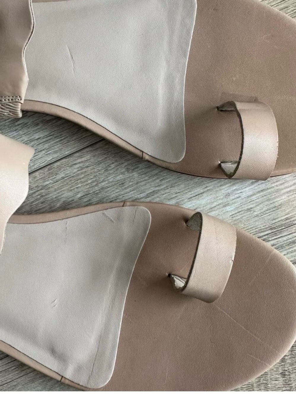 Loeffler Randall Petal Toe Ring Sandal Wheat 10 - Picture 3 of 12